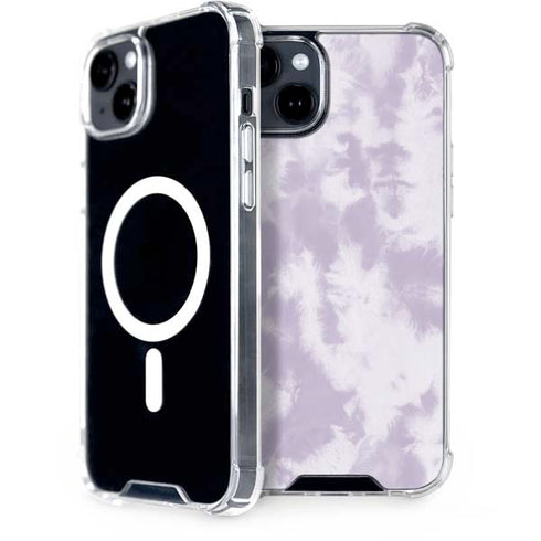 Purple and White Tie Dye iPhone 15 MagSafe Case