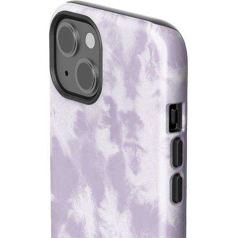 Purple and White Tie Dye iPhone 15 Impact Case