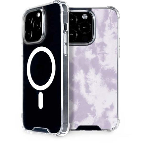 Purple and White Tie Dye iPhone 15 Pro MagSafe Case