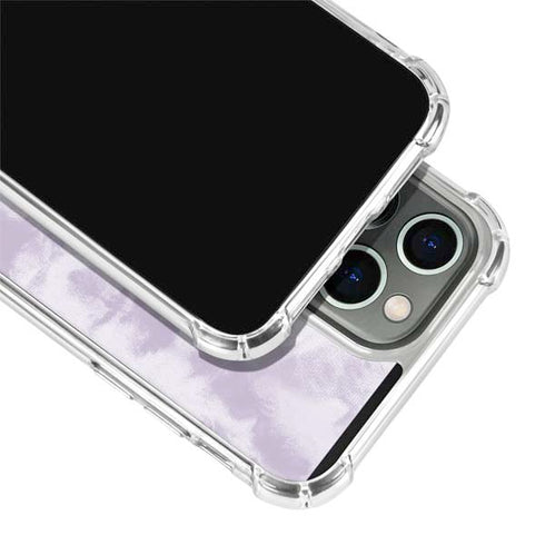 Purple and White Tie Dye iPhone 15 Pro Max Clear Case