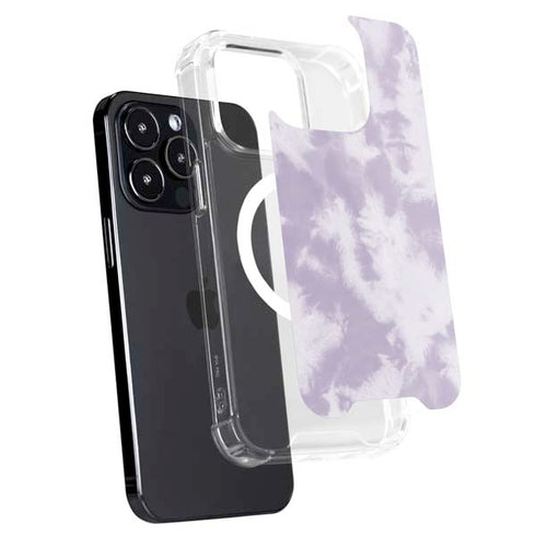 Purple and White Tie Dye iPhone 15 Pro Max MagSafe Case
