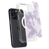 Purple and White Tie Dye iPhone 15 Pro Max MagSafe Case