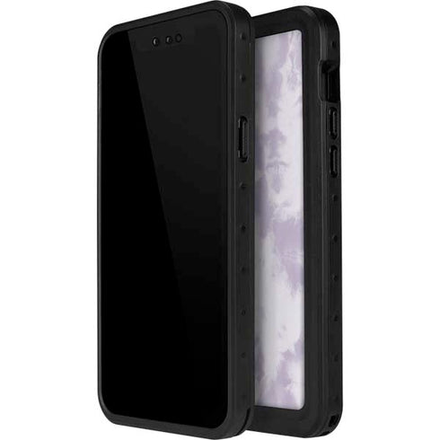 Purple and White Tie Dye iPhone 14 Pro Max Waterproof Case