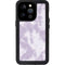 Purple and White Tie Dye iPhone 14 Pro Waterproof Case