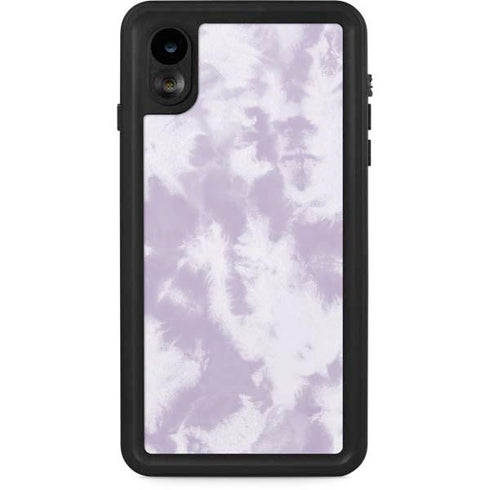 Purple and White Tie Dye iPhone XR Waterproof Case
