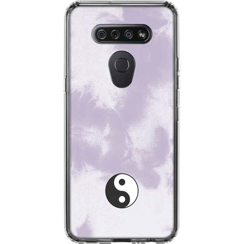 Purple and White Tie Dye LG K51/Q51 Clear Case