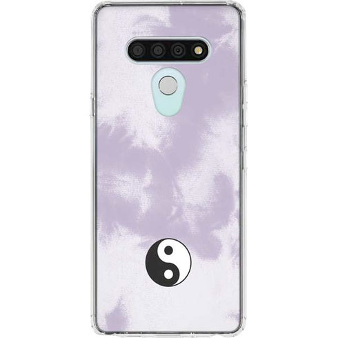 Purple and White Tie Dye LG Stylo 6 Clear Case