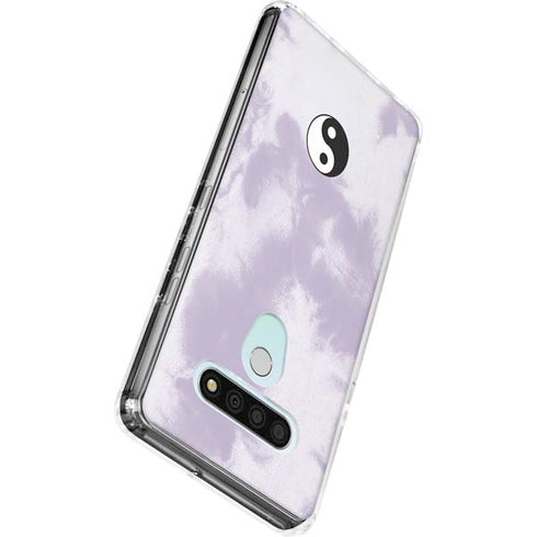 Purple and White Tie Dye LG Stylo 6 Clear Case