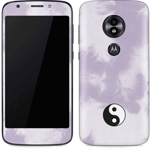 Purple and White Tie Dye Moto E5 Play Skin