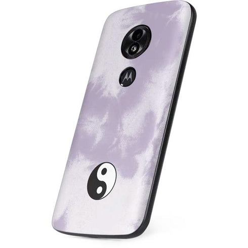 Purple and White Tie Dye Moto E5 Play Skin