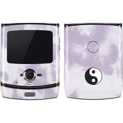 Purple and White Tie Dye Motorola RAZR Skin
