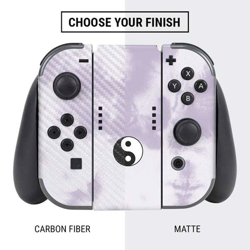 Purple and White Tie Dye Nintendo Switch Bundle Skin