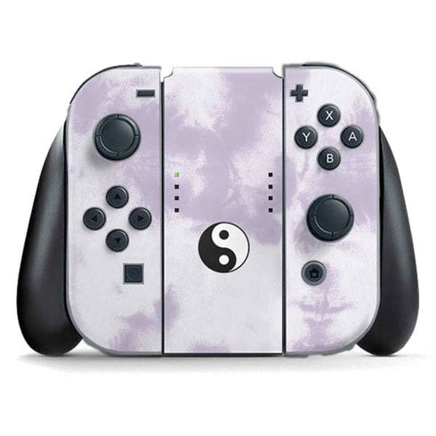 Purple and White Tie Dye Nintendo Switch (2017-2021) Joy-Con Controller Skin