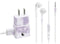 Purple and White Tie Dye Phone Charger Skin