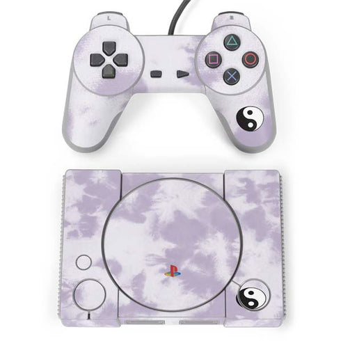 Purple and White Tie Dye PlayStation Classic Bundle Skin