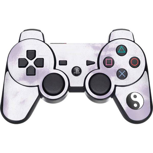 Purple and White Tie Dye PS3 Dual Shock wireless controller Skin