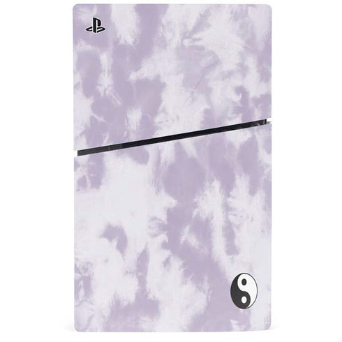 Purple and White Tie Dye PS5 Slim Disk Console Skin