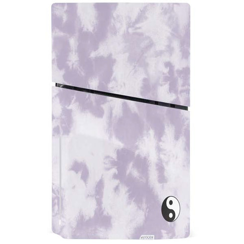 Purple and White Tie Dye PS5 Slim Disk Console Skin