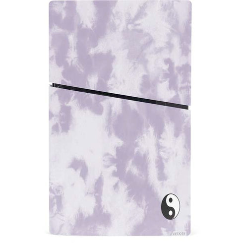 Purple and White Tie Dye PS5 Slim Digital Edition Console Skin