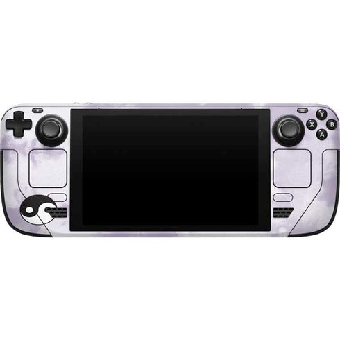 Purple and White Tie Dye Steam Deck Handheld Gaming Computer Skin