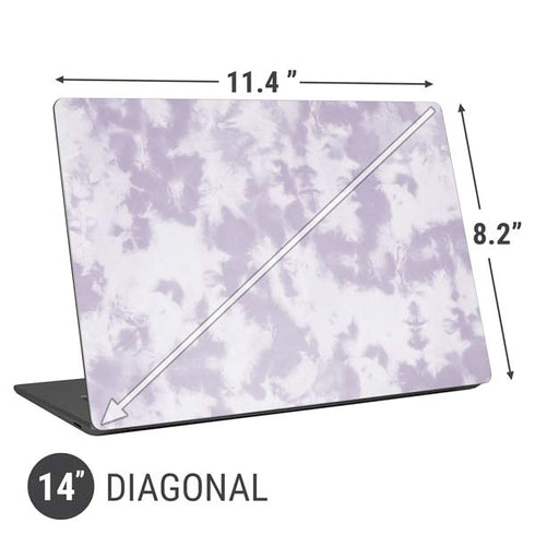 Purple and White Tie Dye Universal Laptop 14in (11.4 x 8.2in) Skin
