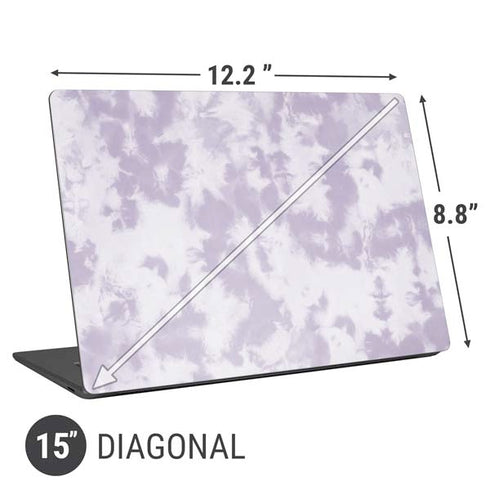 Purple and White Tie Dye Universal Laptop 15in (12.2 x 8.8in) Skin