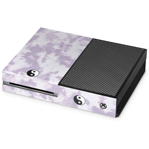 Purple and White Tie Dye Xbox One Console Skin