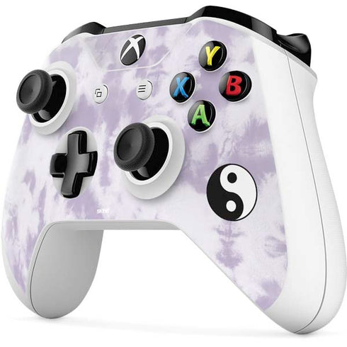 Purple and White Tie Dye Xbox One S Controller Skin