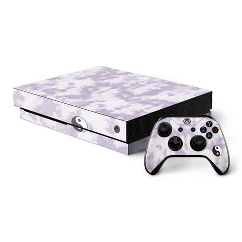 Purple and White Tie Dye Xbox One X Bundle Skin