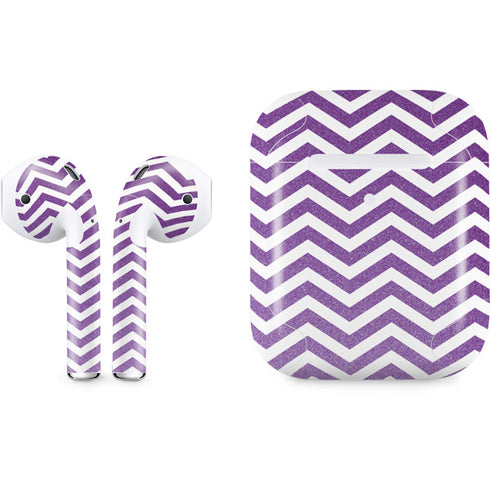 Purple Chevron Apple AirPods 2 Skin