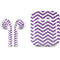 Purple Chevron Apple AirPods 2 Skin