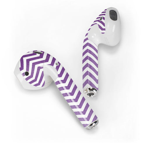 Purple Chevron Apple AirPods 2 Skin