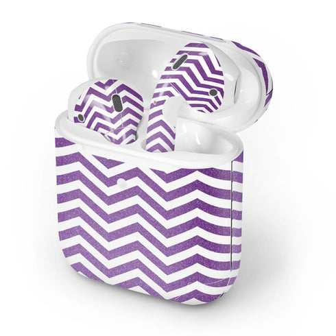 Purple Chevron Apple AirPods 2 Skin