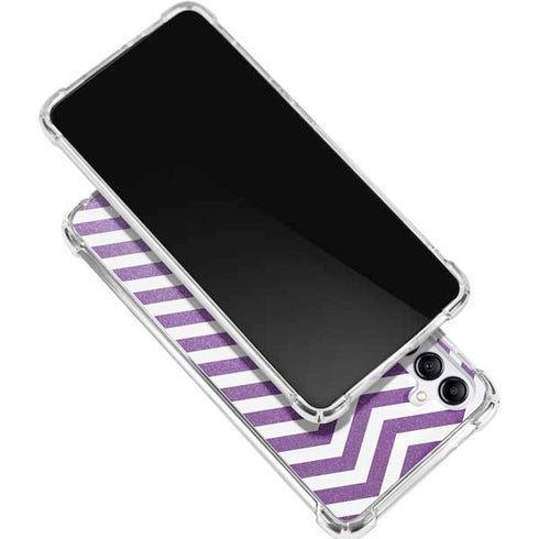 Purple Chevron Galaxy A15 5G Clear Case