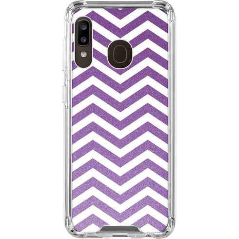 Purple Chevron Galaxy A30 Clear Case