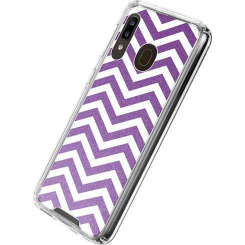 Purple Chevron Galaxy A30 Clear Case