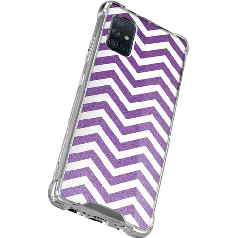 Purple Chevron Galaxy A51 5G Clear Case