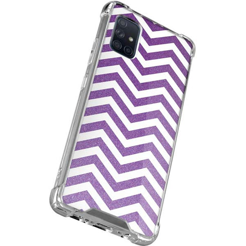 Purple Chevron Galaxy A71 5G Clear Case