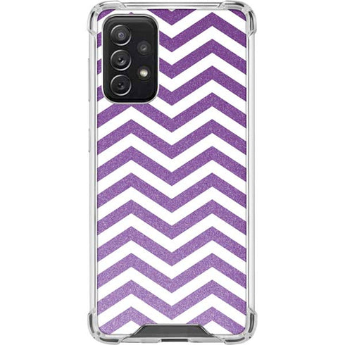 Purple Chevron Galaxy A72 5G Clear Case