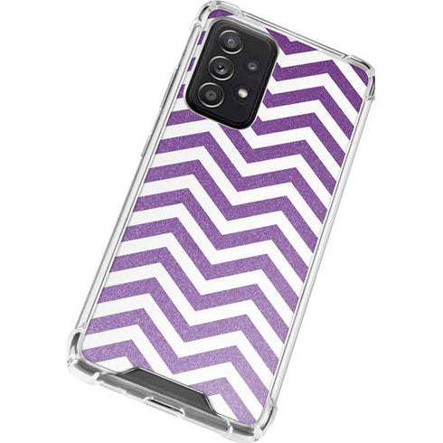 Purple Chevron Galaxy A72 5G Clear Case