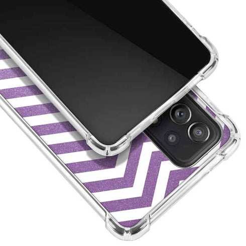 Purple Chevron Galaxy A72 5G Clear Case