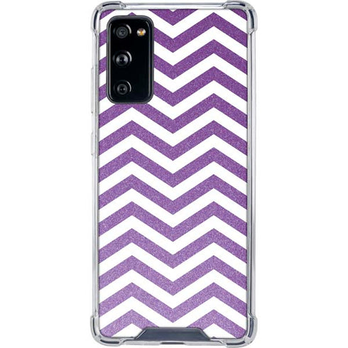 Purple Chevron Galaxy S20 FE Clear Case