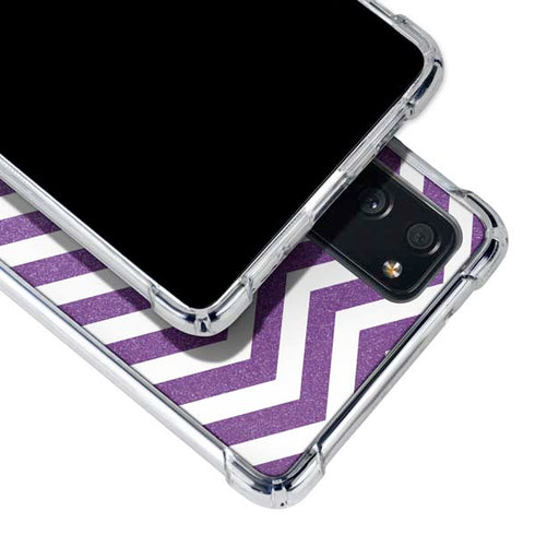 Purple Chevron Galaxy S20 FE Clear Case