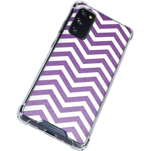 Purple Chevron Galaxy S20 FE Clear Case