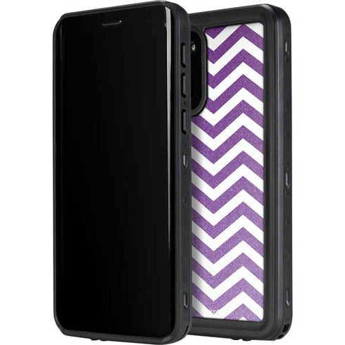 Purple Chevron Galaxy S20 Plus Waterproof Case