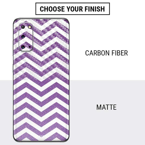 Purple Chevron Galaxy S20 Skin