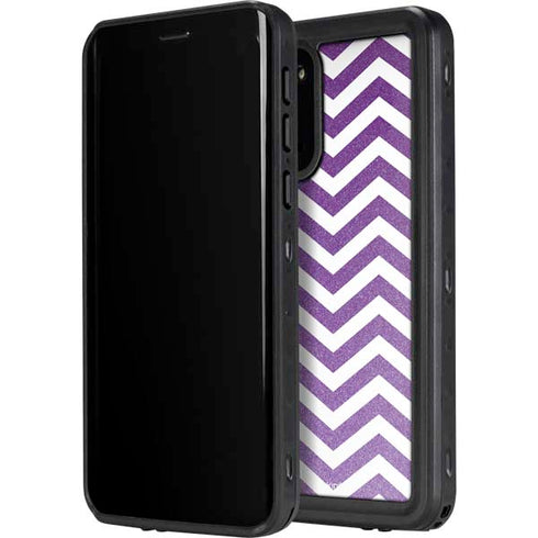 Purple Chevron Galaxy S20 Waterproof Case