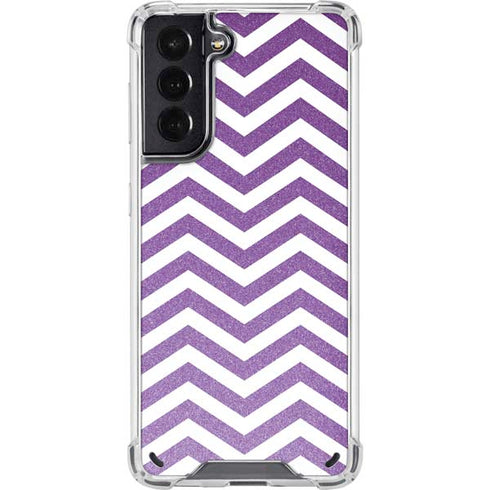 Purple Chevron Galaxy S21 5G Clear Case