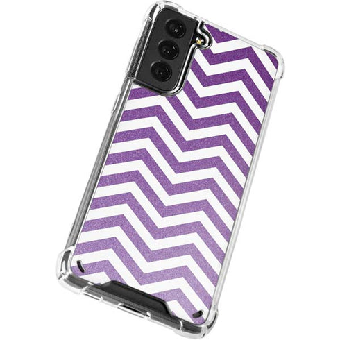 Purple Chevron Galaxy S21 5G Clear Case