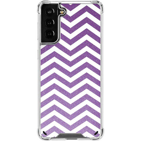 Purple Chevron Galaxy S21 Plus 5G Clear Case